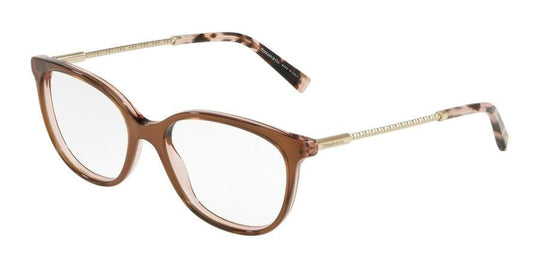 Tiffany TF2168F Square Eyeglasses  8255-BROWN/GREY/PINK 54-17-140 - Color Map brown