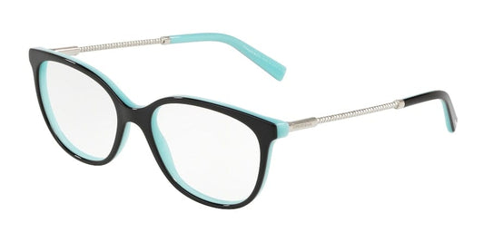 Tiffany TF2168 Square Eyeglasses  8055-BLACK ON TIFFANY BLUE 54-17-140 - Color Map black