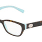 Tiffany TF2172F Rectangle Eyeglasses  8292-HAVANA ON TIFFANY BLUE 52-16-140 - Color Map havana