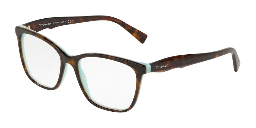 Tiffany TF2175 Square Eyeglasses  8134-HAVANA ON TIFFANY BLUE 54-16-140 - Color Map havana