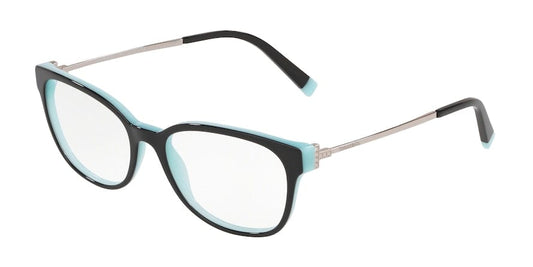 Tiffany TF2177F Square Eyeglasses  8055-BLACK ON TIFFANY BLUE 54-17-140 - Color Map black