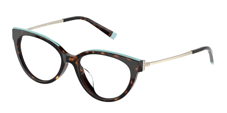 Tiffany TF2183F Cat Eye Eyeglasses  8015-HAVANA/BLUE 54-16-140 - Color Map havana