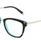 Tiffany TF2186F Square Eyeglasses  8275-HAVANA/CRYSTAL BLUE 52-18-140 - Color Map havana