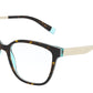 Tiffany TF2189 Square Eyeglasses  8275-HAVANA ON CRYSTAL TIFFANY BLUE 52-17-140 - Color Map havana
