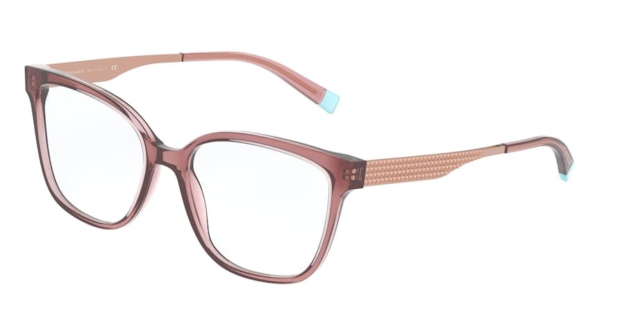 Tiffany TF2189 Square Eyeglasses  8297-PINK BROWN TRANSPARENT 54-17-140 - Color Map brown