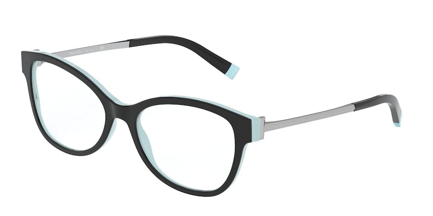 Tiffany TF2190 Butterfly Eyeglasses  8055-BLACK ON TIFFANY BLUE 54-17-140 - Color Map black
