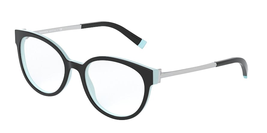 Tiffany TF2191 Phantos Eyeglasses  8055-BLACK ON TIFFANY BLUE 53-18-140 - Color Map black