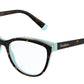 Tiffany TF2192 Cat Eye Eyeglasses  8134-HAVANA ON TIFFANY BLUE 54-16-140 - Color Map havana