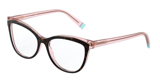 Tiffany TF2192 Cat Eye Eyeglasses  8287-HAVANA ON TRANSPARENT PINK 52-16-140 - Color Map havana