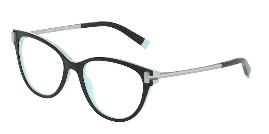 Tiffany TF2193 Phantos Eyeglasses  8055-BLACK ON TIFFANY BLUE 53-17-140 - Color Map black