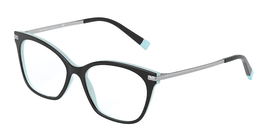Tiffany TF2194 Square Eyeglasses  8055-BLACK ON TIFFANY BLUE 54-16-140 - Color Map black