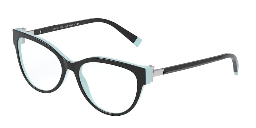 Tiffany TF2196F Cat Eye Eyeglasses  8055-BLACK ON TIFFANY BLUE 54-16-140 - Color Map black