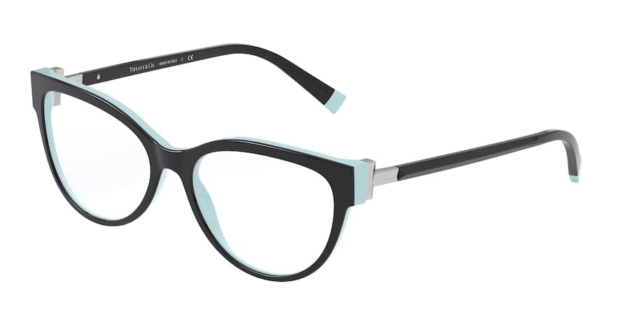 Tiffany TF2196 Cat Eye Eyeglasses  8055-BLACK ON TIFFANY BLUE 54-16-140 - Color Map black