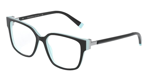 Tiffany TF2197 Square Eyeglasses  8055-BLACK ON TIFFANY BLUE 54-15-140 - Color Map black