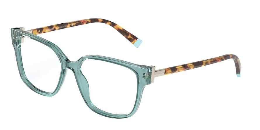 Tiffany TF2197 Square Eyeglasses  8312-TRANSPARENT EMERALD GREEN 54-15-140 - Color Map green