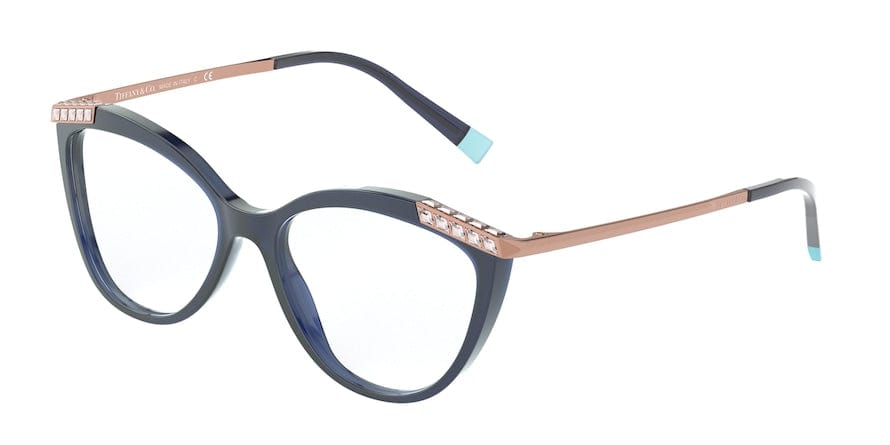 Tiffany TF2198B Cat Eye Eyeglasses  8315-OPAL BLUE 53-16-140 - Color Map blue
