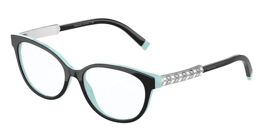 Tiffany TF2203B Butterfly Eyeglasses  8055-BLACK ON TIFFANY BLUE 48-16-140 - Color Map black