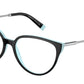 Tiffany TF2206 Cat Eye Eyeglasses  8055-BLACK ON TIFFANY BLUE 55-16-140 - Color Map black