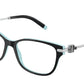 Tiffany TF2207 Rectangle Eyeglasses  8055-BLACK ON TIFFANY BLUE 54-15-140 - Color Map black