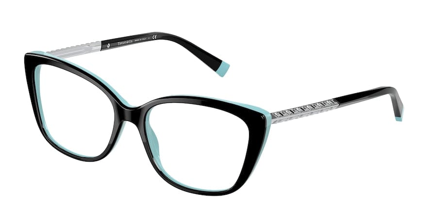 Tiffany TF2208BF Cat Eye Eyeglasses  8055-BLACK ON TIFFANY BLUE 52-16-140 - Color Map black