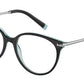 Tiffany TF2209 Phantos Eyeglasses  8285-BLACK ON CRYSTAL TIFFANY BLUE 54-17-140 - Color Map black
