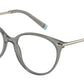 Tiffany TF2209 Phantos Eyeglasses  8340-DARK GREEN TRANSPARENT 52-17-140 - Color Map green