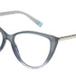 Tiffany TF2214B Cat Eye Eyeglasses  8298-GREY BLUE GRADIENT 55-15-140 - Color Map blue
