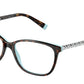 Tiffany TF2215BF Rectangle Eyeglasses  8134-HAVANA ON TIFFANY BLUE 52-15-140 - Color Map havana