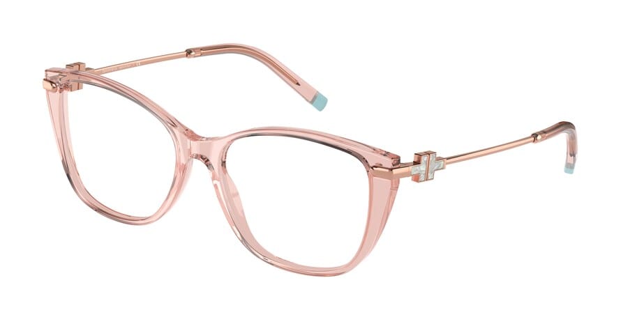Tiffany TF2216F Butterfly Eyeglasses  8332-PEACH TRANSPARENT 54-16-140 - Color Map honey