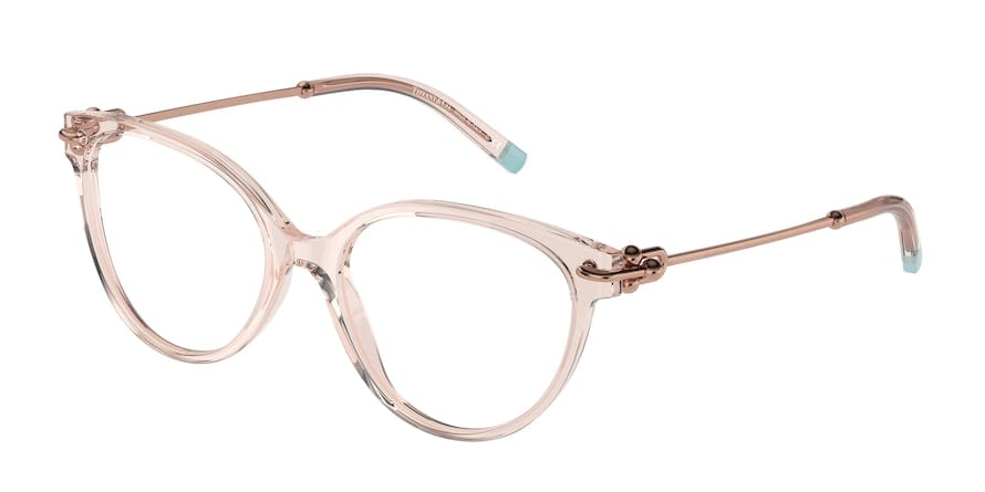 Tiffany TF2217F Cat Eye Eyeglasses  8278-CRYSTAL NUDE 53-17-140 - Color Map pink