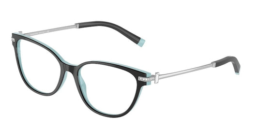 Tiffany TF2223BF Cat Eye Eyeglasses  8055-BLACK ON TIFFANY BLUE 52-16-140 - Color Map black