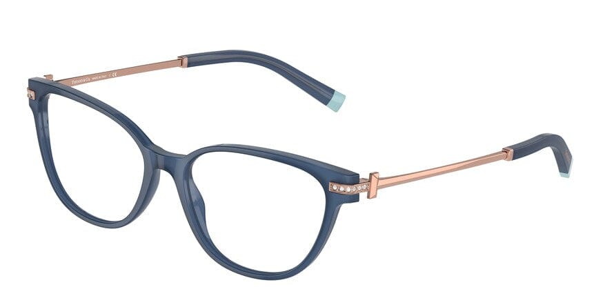Tiffany TF2223BF Cat Eye Eyeglasses  8315-OPAL BLUE 52-16-140 - Color Map blue