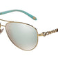 Tiffany TF3049B Pilot Sunglasses  609164-PALE GOLD 58-12-140 - Color Map gold