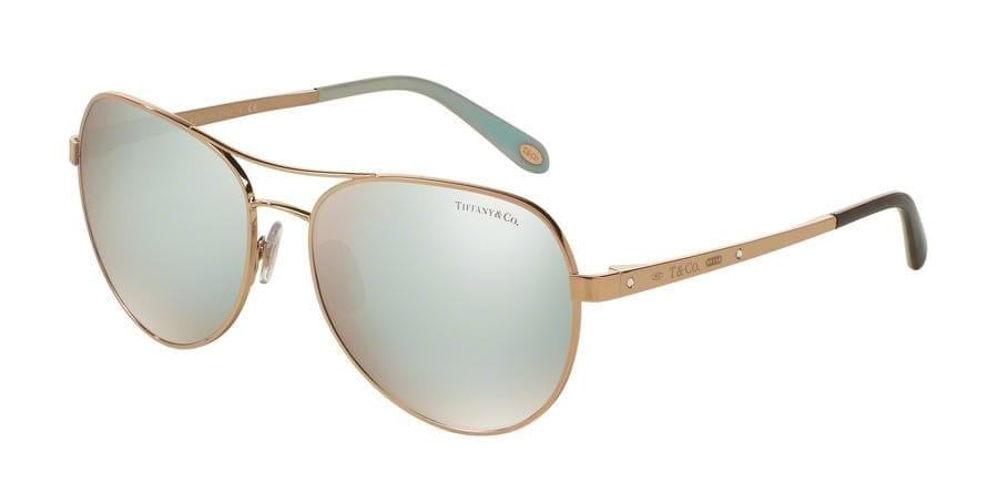 Tiffany TF3051B Pilot Sunglasses  610564-RUBEDO 58-15-135 - Color Map bronze/copper