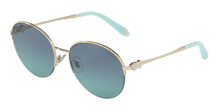 Tiffany TF3053 Round Sunglasses  60219S-PALE GOLD 56-18-140 - Color Map gold