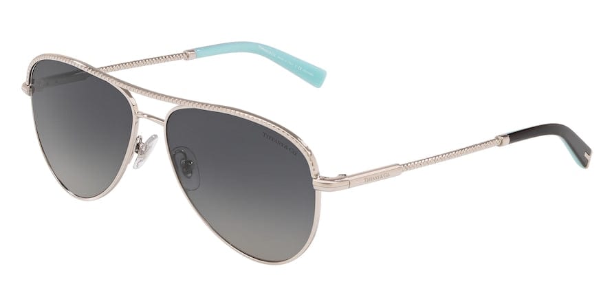 Tiffany TF3062 Pilot Sunglasses  6037T3-SILVER 57-13-140 - Color Map silver