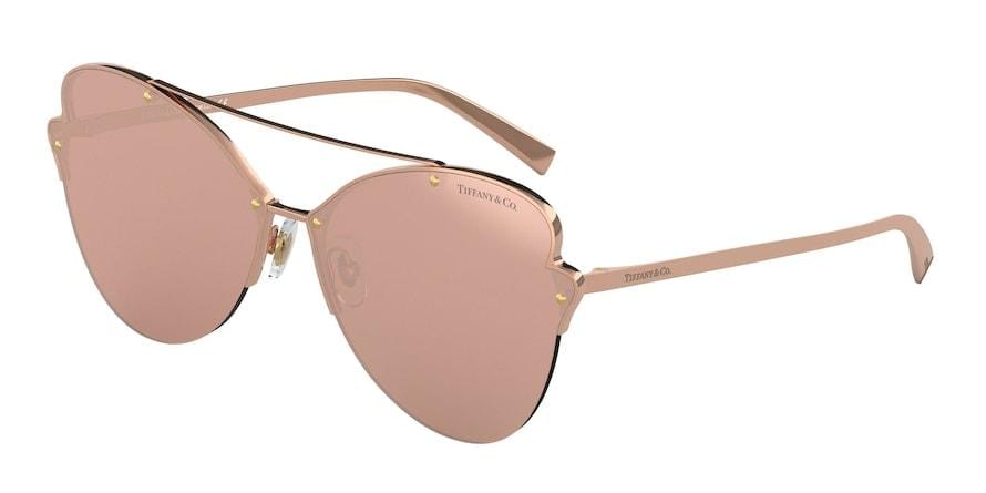 Tiffany TF3063 Butterfly Sunglasses  6105E0-RUBEDO 64-12-140 - Color Map gold