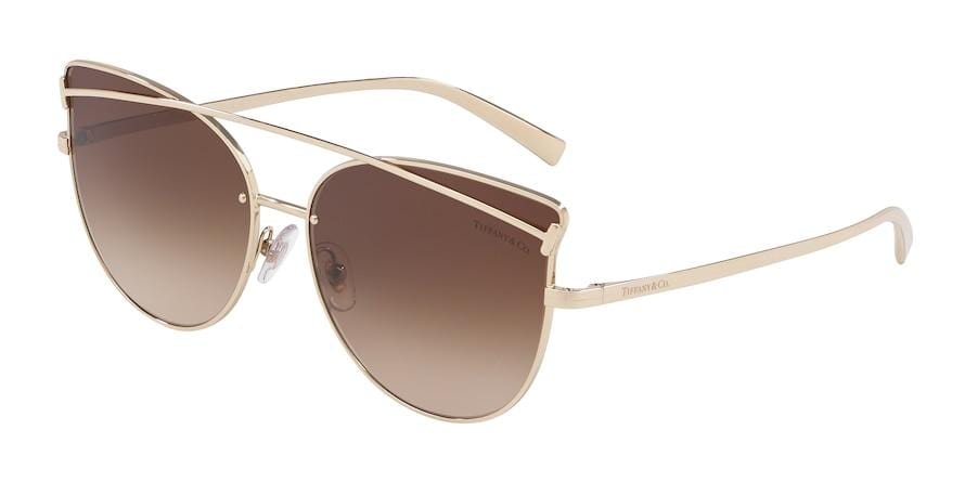 Tiffany TF3064 Irregular Sunglasses  60213B-PALE GOLD 61-15-140 - Color Map gold