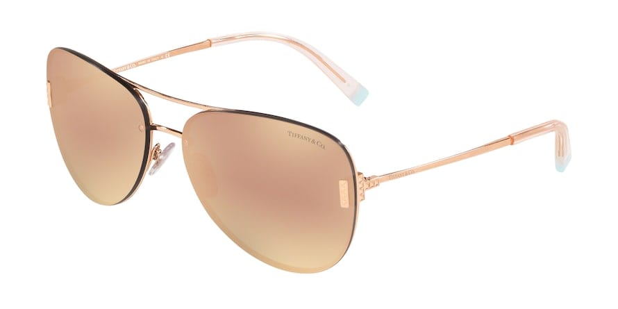 Tiffany TF3066 Pilot Sunglasses  61054Z-RUBEDO 62-15-135 - Color Map gold