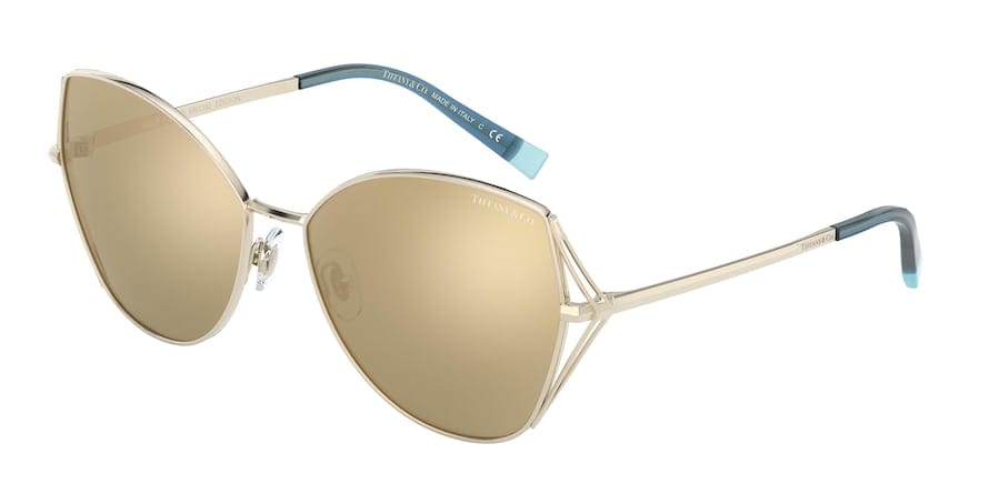 Tiffany TF3072 Butterfly Sunglasses  614903-PALE GOLD 59-16-140 - Color Map gold