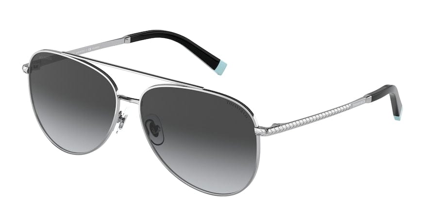 Tiffany TF3074 Pilot Sunglasses  6001T3-SILVER 59-13-140 - Color Map silver