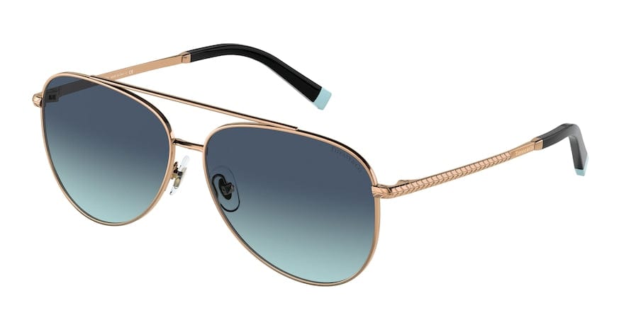Tiffany TF3074 Pilot Sunglasses  61059S-RUBEDO 59-13-140 - Color Map gold