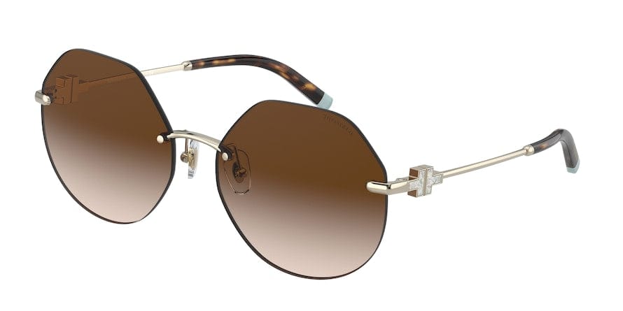Tiffany TF3077 Irregular Sunglasses  60213B-PALE GOLD 60-17-140 - Color Map gold