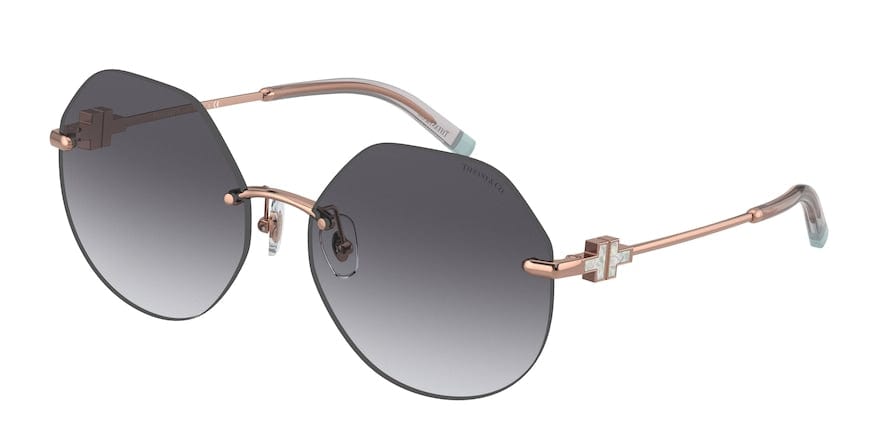 Tiffany TF3077 Irregular Sunglasses  61053C-RUBEDO 60-17-140 - Color Map gold