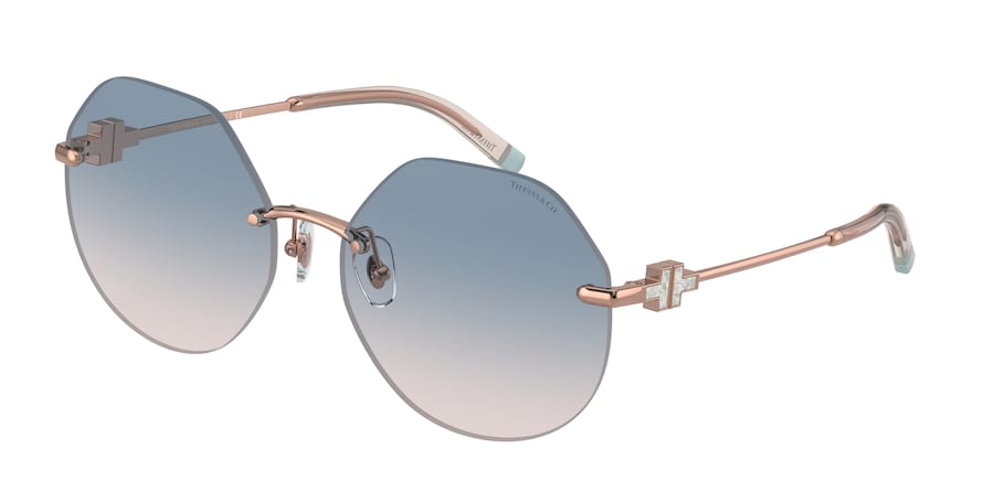 Tiffany TF3077 Irregular Sunglasses  616016-RUBEDO 60-17-140 - Color Map gold