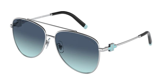 Tiffany TF3080 Pilot Sunglasses  60019S-SILVER 59-14-140 - Color Map silver