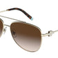 Tiffany TF3080 Pilot Sunglasses  60213B-PALE GOLD 59-14-140 - Color Map gold