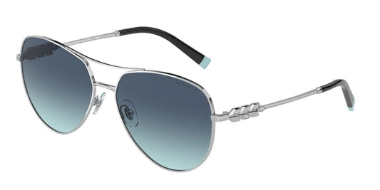 Tiffany TF3083B Pilot Sunglasses  60019S-SILVER 59-15-140 - Color Map silver