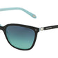 Tiffany TF4105HB Square Sunglasses  81939S-BLACK ON TIFFANY BLUE STRIPED 55-17-140 - Color Map black