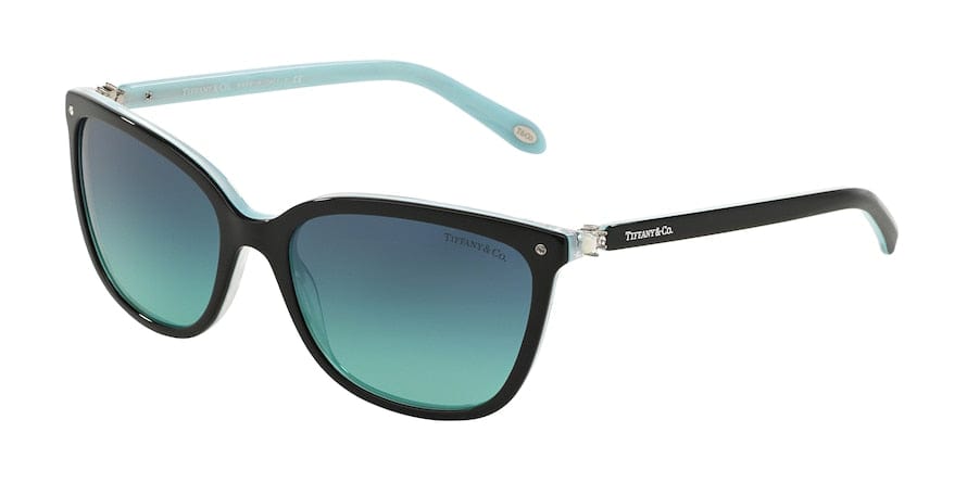 Tiffany TF4105HB Square Sunglasses  81939S-BLACK ON TIFFANY BLUE STRIPED 55-17-140 - Color Map black